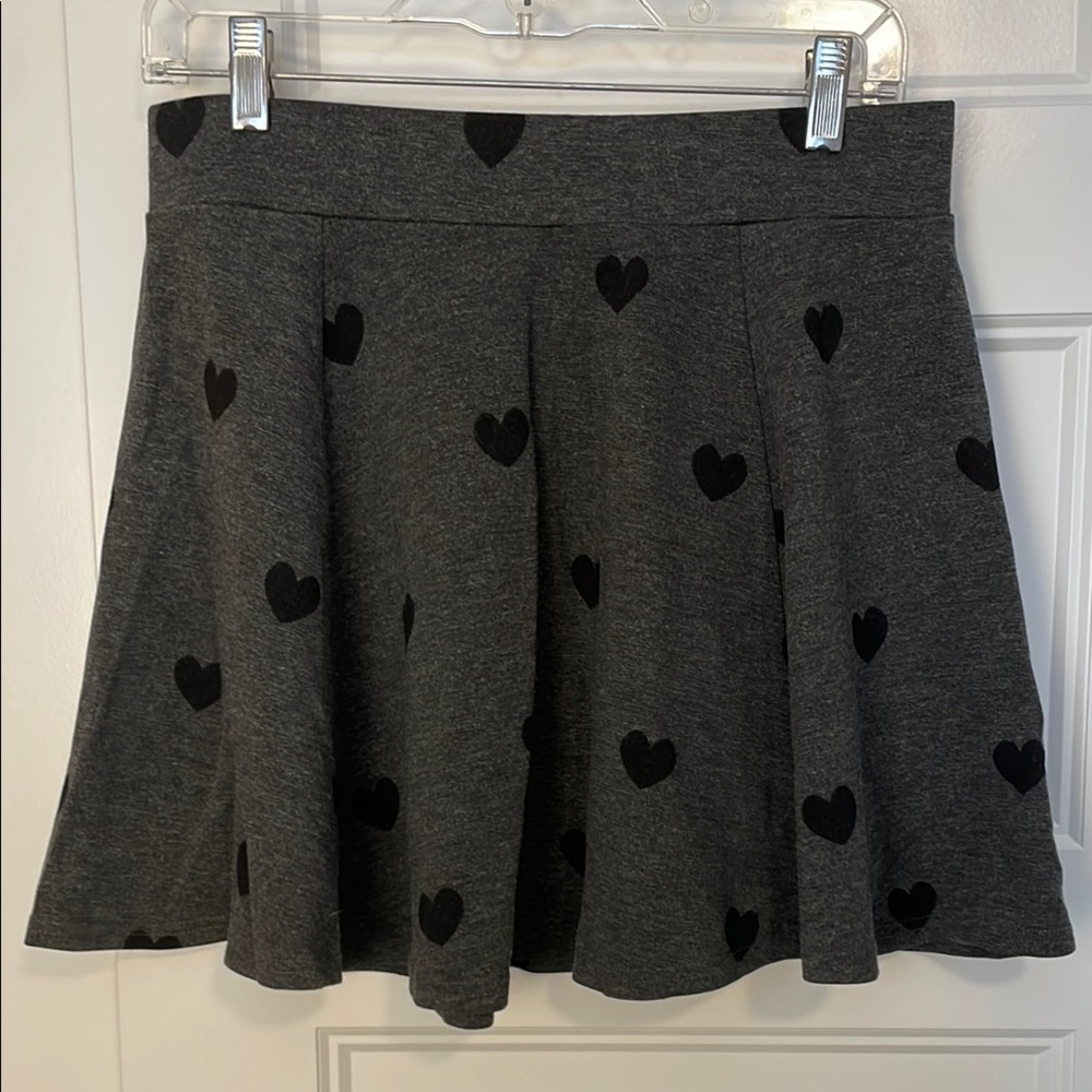 H&M Gray Skater Mini Skirt Casual Size Medium